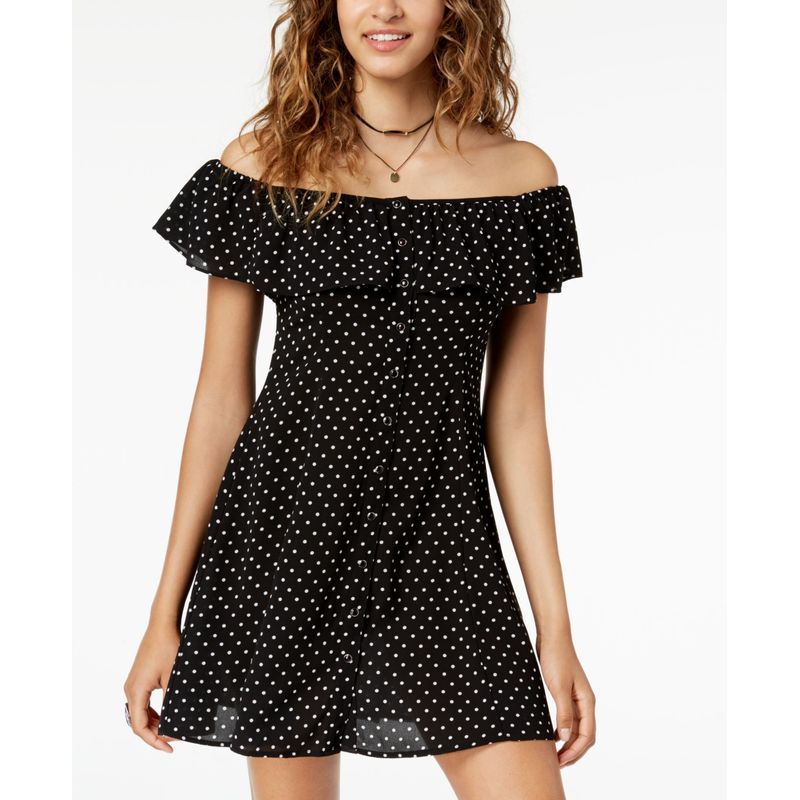 Be Bop Juniors Off The Shoulder A Line Dress